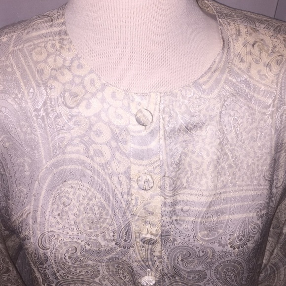 Silk Blouse and Scarf Set EUC 🐝 Size 12 - Picture 3 of 8